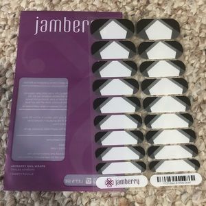 Jam berry black and white nail wraps. Full sheet